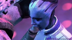 Fallen Heroine - Monster from Mass Effect with a big dick face fucks Liara T'soni