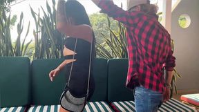 Threesome with hotel waitress with conservative couple