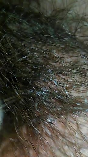 Spectacular moment from &quot;Hairy milf pampers her pussy with latex gloves&quot;