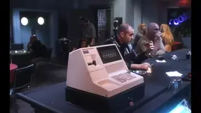 Big-haired blue-eyed model Lene gives a sloppy blowjob and swallows cum