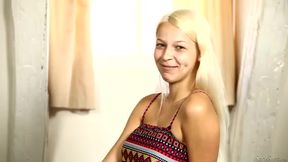 Blonde Teen Showing Her Tight Body And Kitty