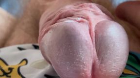 Close up of My edging Stiffy and Spunk