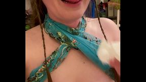 Elf Sucks Her Own Pee From Toilet Paper!