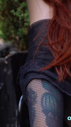 Teasing You While Smoking on Balcony