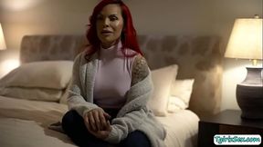 Busty transgender stepmom wants her stepsons dick inside her asshole