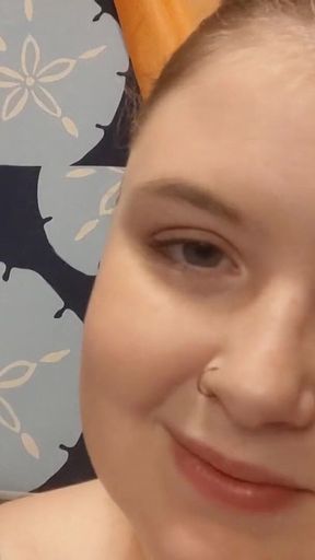 Custom cum in her mouth for me