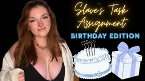 Task Slave Birthday Edition - Goddess Worship Slave Task Training Findom Financial Domination Human ATM Wallet Greedy Brat TPE Total Power Exchange