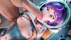 Stretching Juno's Tiny Mouth With A Huge Cock - Overwatch XXX