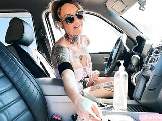 Femdom Content Creator Pegging a Stranger Outdoors