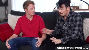 Serena Santos and her stepbro are caught fucking by Sawyer Cassidy and her stepbrother