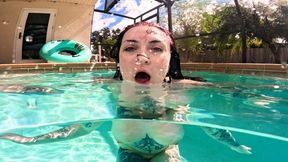 Aquaphilias Harley Jayde Nude Swim and Frolic in the Pool Solo Masturbation