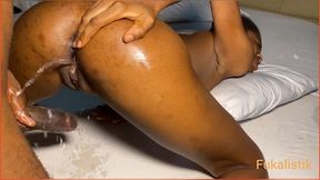 skinny babe squirted so hard while fucking bbc neighbor on first time visit