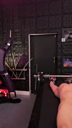 Lady Medea as Catwoman Tickling Nightmare Nails, Oil, Tools on the Rack for a Stupid Intru