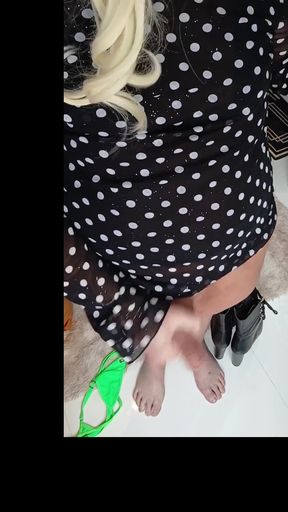 Showing the Tan Line, Plugging It in, Jerking off, and Cumming.