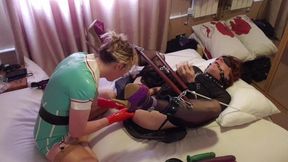 Lisa Essex - Latex Nurse Pegging Her Bondage Sissy Slut. Essex Girl Lisa & Tgirl Lucy