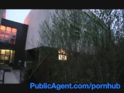 PublicAgent Krystina bends over for a wallet full of cash