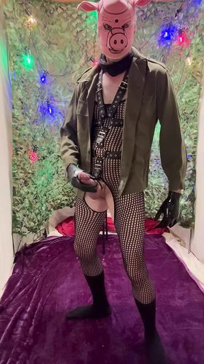 Mature Man Masturbation In Kinky Body Stocking