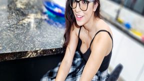 ”Stepsis making her stepbrother feel better by jerking off his shaft”