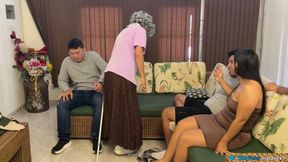 Family therapy - my wife fulfills my fantasy of seeing her fuck grandpa / first time being a cuckold