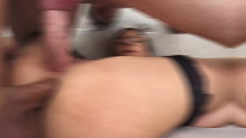 Latina Emily White gets double DP and anal destruction
