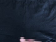 彼女のスパッツにぶっかけ　オナニー　大量射精