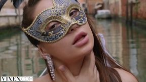 Sonya & Liya attend exclusive masquerade sex party