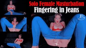 Solo Female Masturbation: Fingering in Jeans - wmv