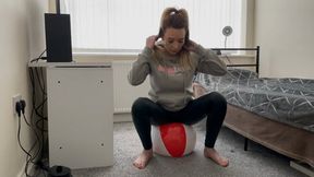 Beach ball sit popped HD