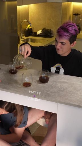 Twink Friends Had a Coffee Break and It Turned Into the Blowjob Under Table