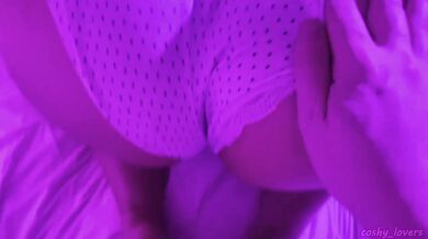 Cums Early Pussy Then Oiled Assjob In Cute Pyjama POV