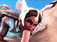 Slutty Symmetra from Overwatch Gets a Big Thick Dick