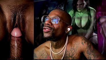 Small Cock Cumming All Over Juicy Hairy Black Ass Pussy, AI Generated