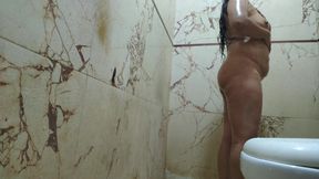 Indian Beautiful Women Home Alone Shower Show