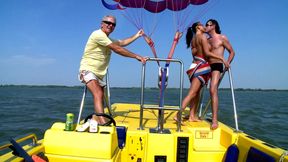 Hot Vacation Babes Wild Outdoor DP Fucking