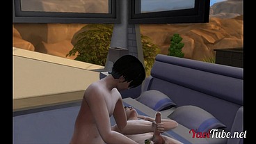 On Titans Yaoi - Levi x Eren Blowjob, handjob & Anal in his room