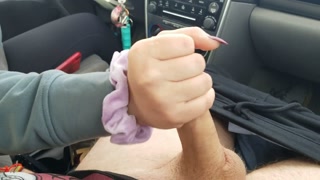 Handjob while she drives