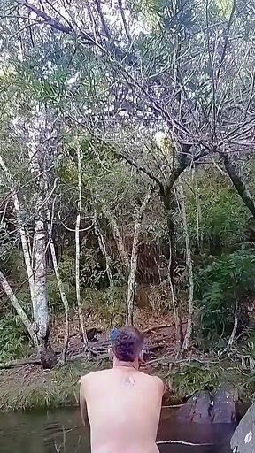 I Went to the Waterfall and Showed off Before Someone Came and Caught Me.