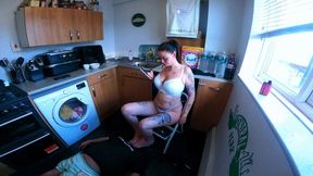 Feet On Face In The Kitchen 3