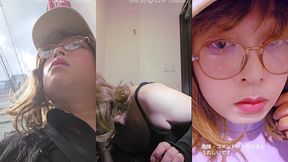 ネットカフェから信〇書店へお散歩と痴か〇されにいってからところてんアナルオナニー アナニー