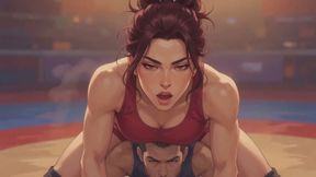 Mixed Wrestling Stories #2B: Scissorhold Submission (Animated)