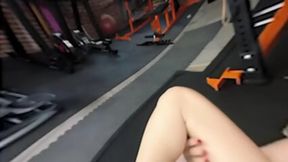 Rachel Starr gets her cardio fuck on at the gym &mdash;  sweatin' up a storm