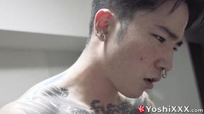 ”Men in lace Yoshi Kawasaki & Yusaku Kaga are breeding hard & rough”