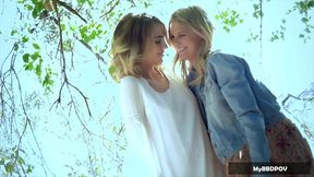 enchanted lesbian fun with black eden & scarlet red