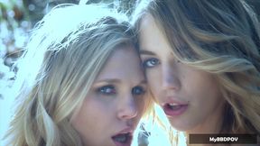 enchanted lesbian fun with black eden & scarlet red