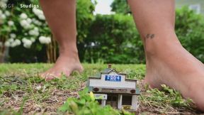 Enchantress Sahrye won't tolerate bug people in her yard!! GIANTESS DIRTY FEET CRUSH! - MP44