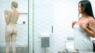 Im sharing a shower with my stepmoms gf
