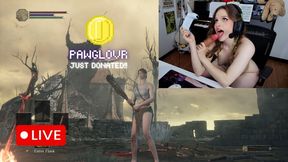 Gamer Girl In Ds3 But I Goon Every Time I Die. Gameplay And Masturbation