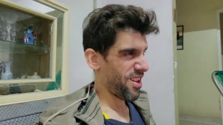 He makes crazy faces when he is masturbating