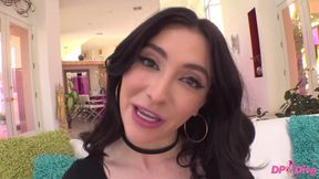 Jane Wilde, naughty nympho, takes double anal penetration with hefty cock
