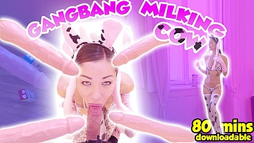 MILF Cow Girl Milking Dicks - Gangbang Dildo Squirting Bukkake Cosplay